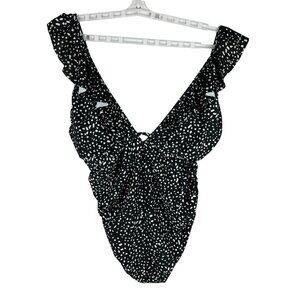 Pinkblush Black and White Speckled One Piece Swimsuit